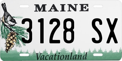 ME license plate 3128SX