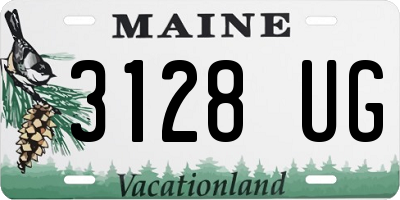 ME license plate 3128UG
