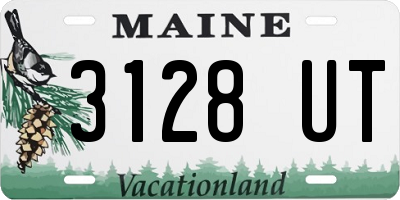 ME license plate 3128UT