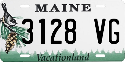 ME license plate 3128VG