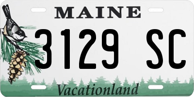 ME license plate 3129SC
