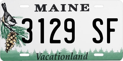 ME license plate 3129SF