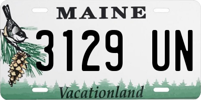 ME license plate 3129UN