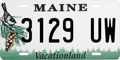 ME license plate 3129UW