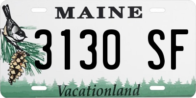 ME license plate 3130SF