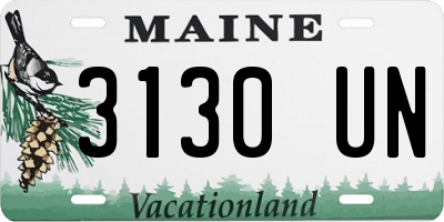 ME license plate 3130UN