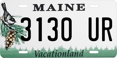 ME license plate 3130UR