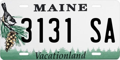 ME license plate 3131SA