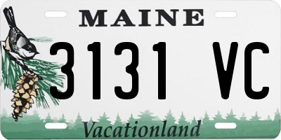 ME license plate 3131VC