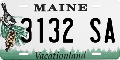 ME license plate 3132SA