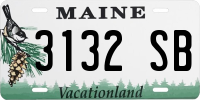 ME license plate 3132SB