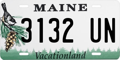ME license plate 3132UN