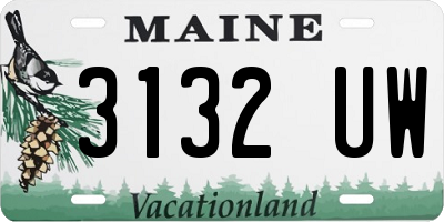 ME license plate 3132UW