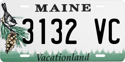 ME license plate 3132VC