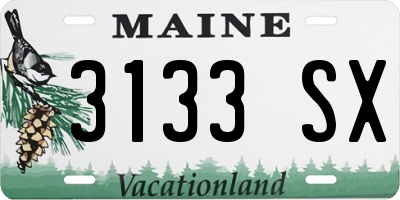 ME license plate 3133SX