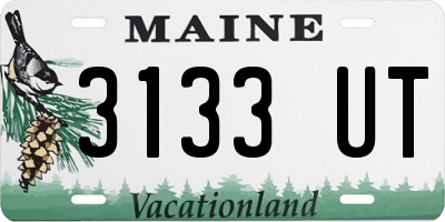 ME license plate 3133UT