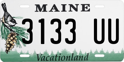 ME license plate 3133UU