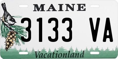 ME license plate 3133VA