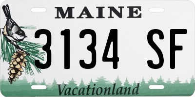 ME license plate 3134SF