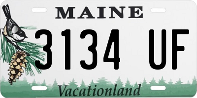 ME license plate 3134UF