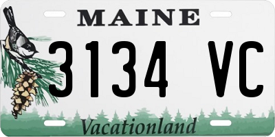 ME license plate 3134VC