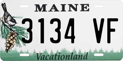 ME license plate 3134VF