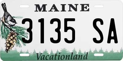 ME license plate 3135SA
