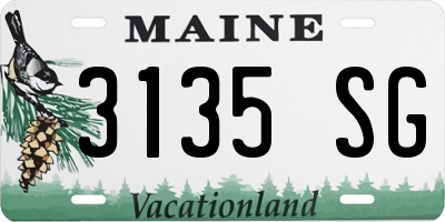 ME license plate 3135SG