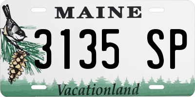 ME license plate 3135SP
