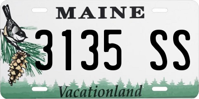 ME license plate 3135SS