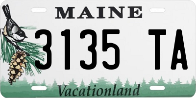 ME license plate 3135TA