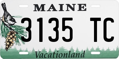 ME license plate 3135TC