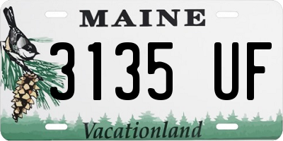 ME license plate 3135UF