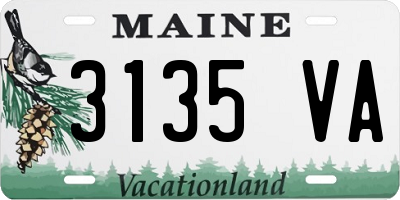 ME license plate 3135VA