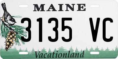 ME license plate 3135VC
