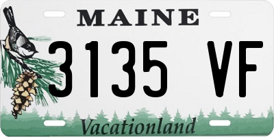 ME license plate 3135VF