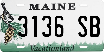 ME license plate 3136SB