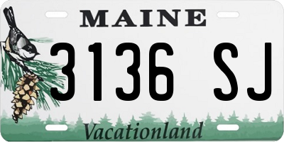 ME license plate 3136SJ