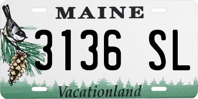 ME license plate 3136SL