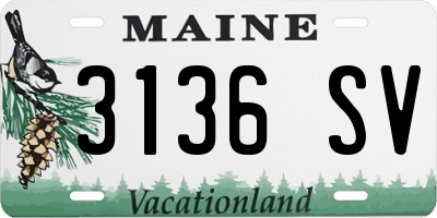 ME license plate 3136SV