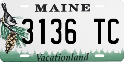 ME license plate 3136TC