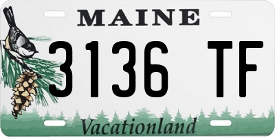 ME license plate 3136TF