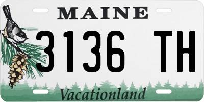 ME license plate 3136TH