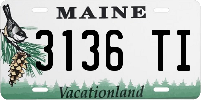 ME license plate 3136TI