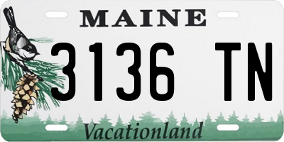 ME license plate 3136TN