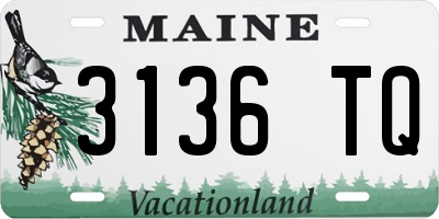 ME license plate 3136TQ