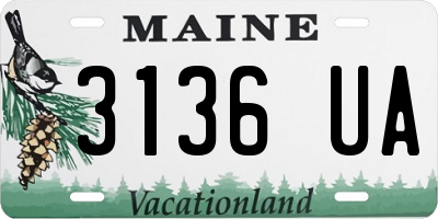 ME license plate 3136UA