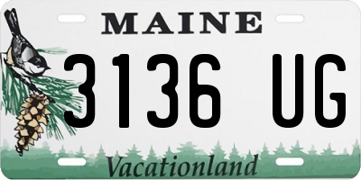 ME license plate 3136UG