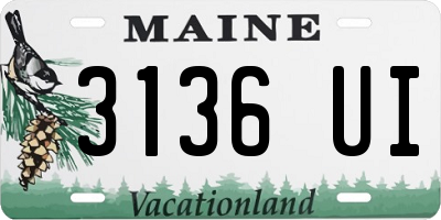 ME license plate 3136UI