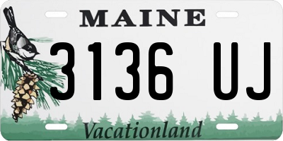 ME license plate 3136UJ